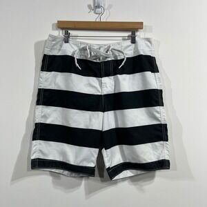 Abercrombie & Fitch Y2K Mens XL Board Shorts Coastal Striped Swim Trunks Vintage